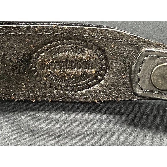 Appaloosa Durango Handmade Leather Belt Black Indian Head Nickel Turquoise Sz 40 main image 10